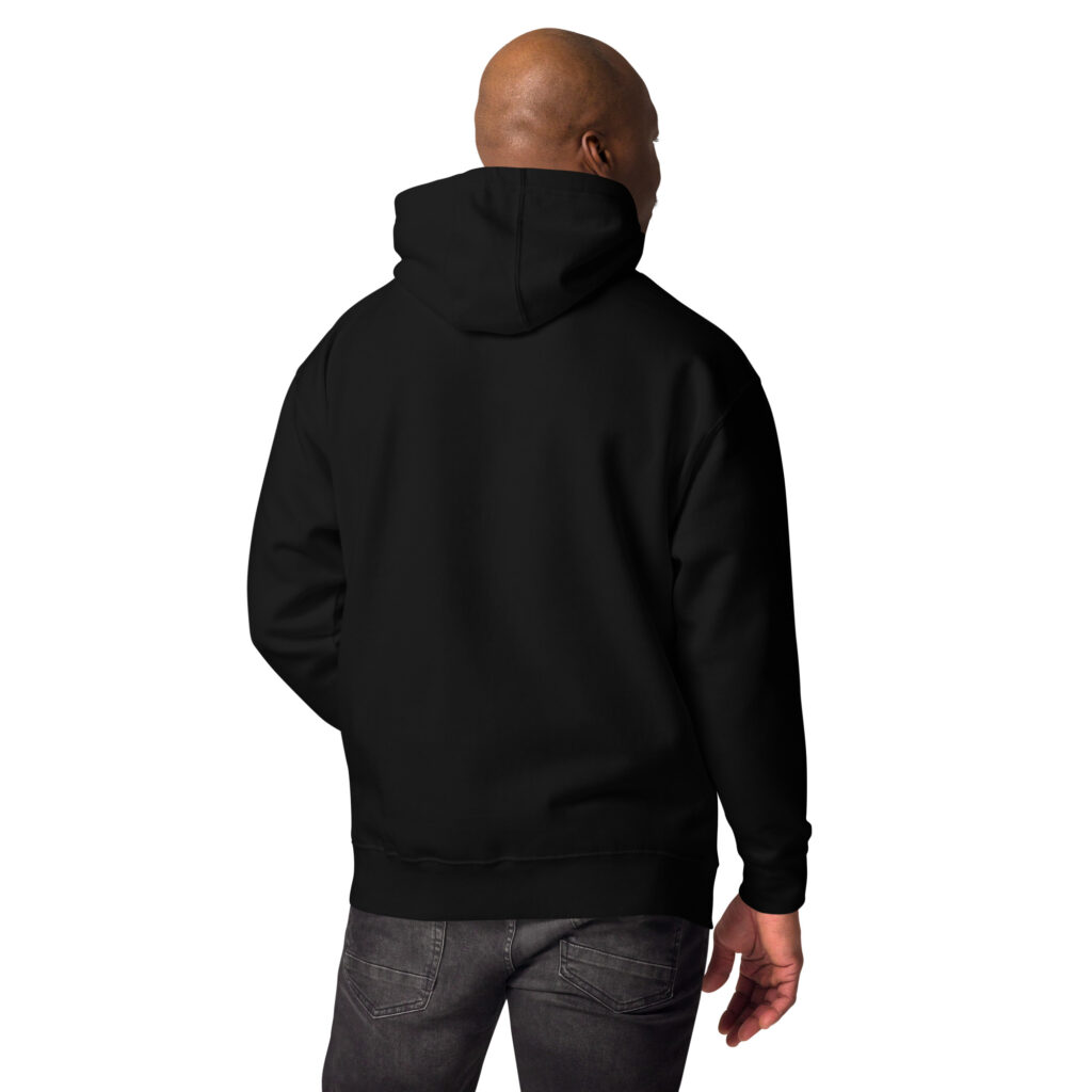unisex premium hoodie black back 6645276103427